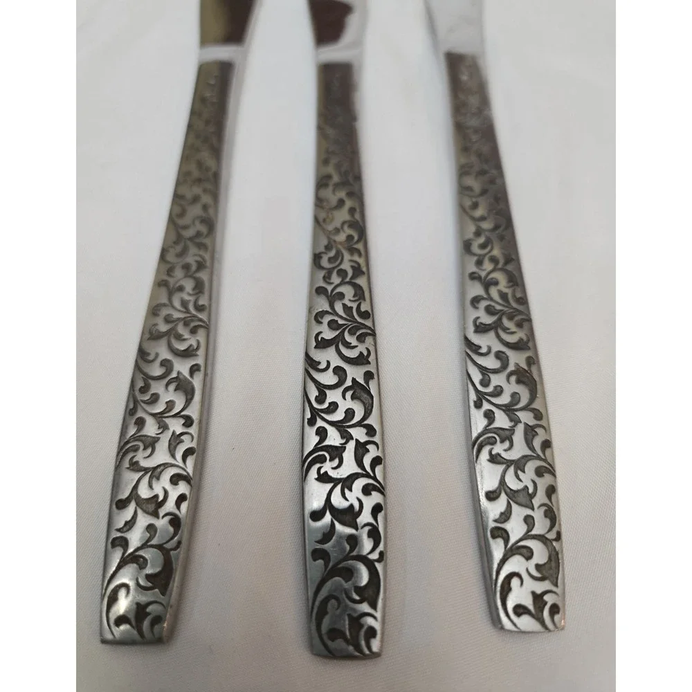 Unknown Manufacturer CORSICAN Stainless 3 Dinner Knives‎ Japan Flatware B117G